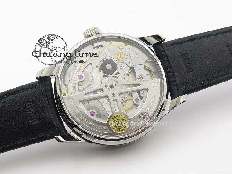 MIROTIME 0203 Portuguese Real PR IW500106 ZF 1:1 Best Edition Grey Dial On Black Leather Strap A52010 V Versatile 7306